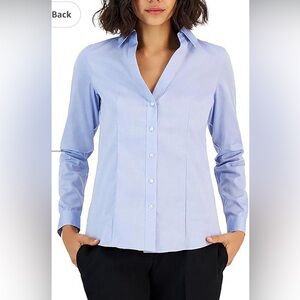 Jones New York Classic Light Blue Long Sleeve Shirt‎